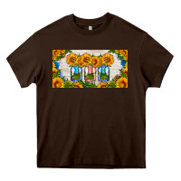 Chocolate Brown american mason jar sunflower license plate Heavy Core Tee - HRA Design Shop
