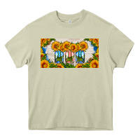 Mossy american mason jar sunflower license plate Heavy Core Tee - HRA Design Shop