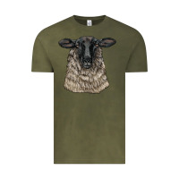 Vintage Olive Suffolk Sheep Head Vintage Tee - LillyAllenDesigns