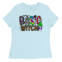 Baby Blue basic witch Ladies Tee - CowhideDigitalArt