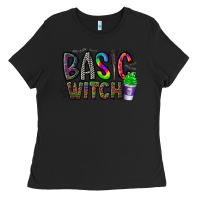 Black basic witch Ladies Tee - CowhideDigitalArt