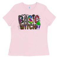 Bubblegum Pink basic witch Ladies Tee - CowhideDigitalArt