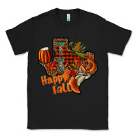 Black happy fall texas Classic Tee - CowhideDigitalArt