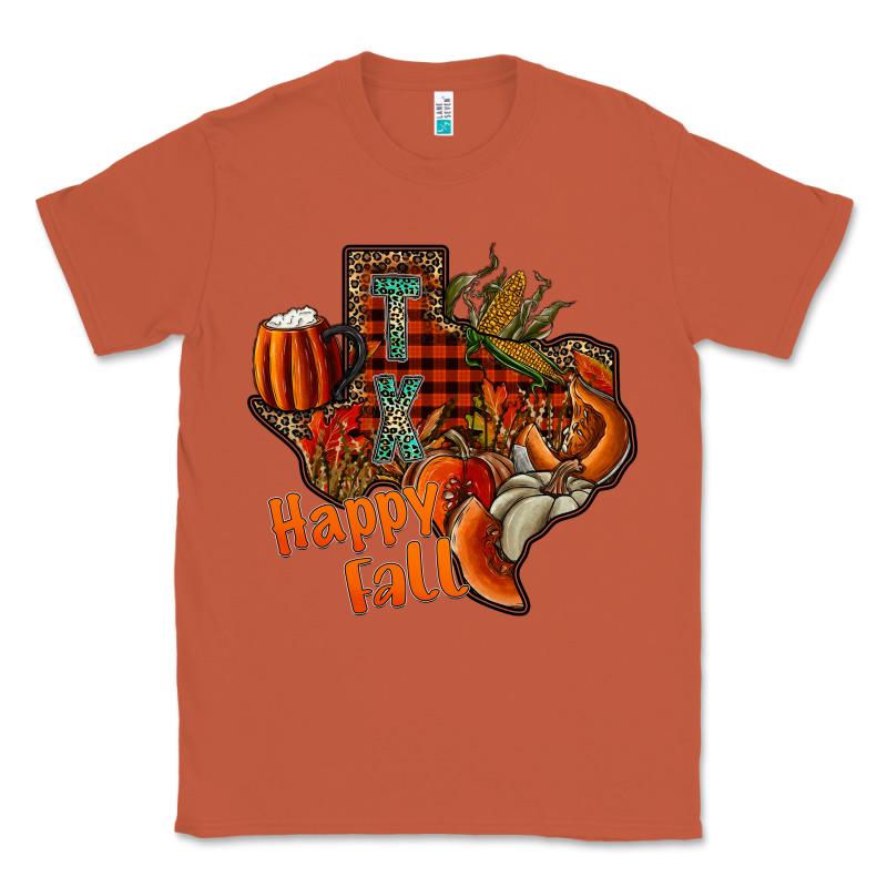 Happy Fall Texas Classic Tee by CowhideDigitalArt | Teevron