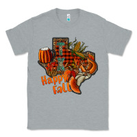 Heather Grey happy fall texas Classic Tee - CowhideDigitalArt