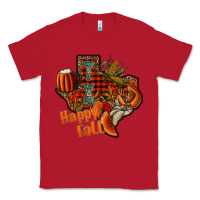 Red happy fall texas Classic Tee - CowhideDigitalArt