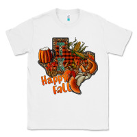 White happy fall texas Classic Tee - CowhideDigitalArt