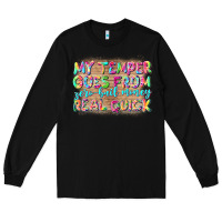 Black my temper goes from zerobail money real quick Long Sleeve Tee - NancyCooperArtShop