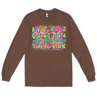 Chestnut my temper goes from zerobail money real quick Long Sleeve Tee - NancyCooperArtShop