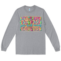 Heather Grey my temper goes from zerobail money real quick Long Sleeve Tee - NancyCooperArtShop