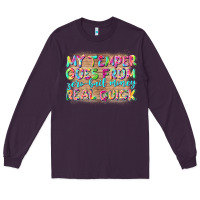 Plum my temper goes from zerobail money real quick Long Sleeve Tee - NancyCooperArtShop