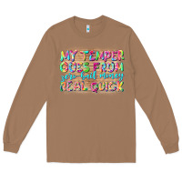 Toasted Coconut my temper goes from zerobail money real quick Long Sleeve Tee - NancyCooperArtShop
