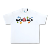 White advocate autism Urban Heavy Tee - MaliasSmallBusiness