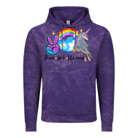 Cloud Purple peace love unicorn Vintage Hoodie - LillyAllenDesigns