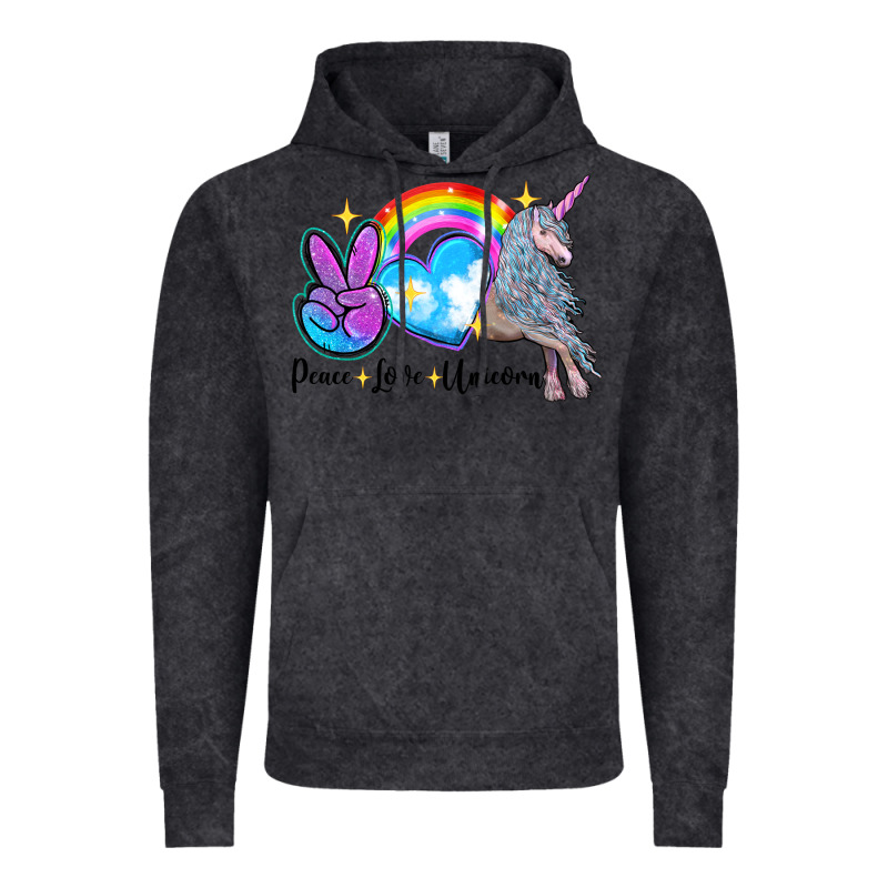 Peace Love Unicorn Vintage Hoodie by LillyAllenDesigns | Teevron