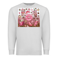 Dove Grey cafecito y chisme with leopard tumbler tbs Premium Sweatshirt - TumblerDesignByShophia