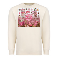 Sandshell cafecito y chisme with leopard tumbler tbs Premium Sweatshirt - TumblerDesignByShophia