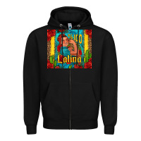 Black hundred percent latina strong woman Zipper Hoodie - Jasminsmagicworld