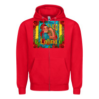 Hundred Percent Latina Strong Woman Zipper Hoodie | Teevron