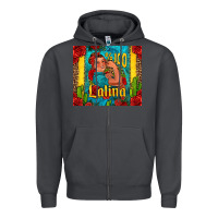 Smoke hundred percent latina strong woman Zipper Hoodie - Jasminsmagicworld
