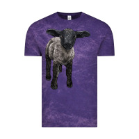 Cloud Purple suffolk baby sheep Vintage Tee - LillyAllenDesigns