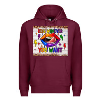 Burgundy kiss whoever you want tumbler Premium Hoodie - JahusDesignShop