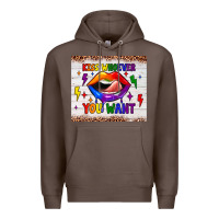 Coffee kiss whoever you want tumbler Premium Hoodie - JahusDesignShop