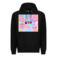 Black sarcastic wtf Premium Hoodie - TumblerDesignByShophia