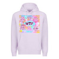 Lilac sarcastic wtf Premium Hoodie - TumblerDesignByShophia