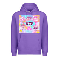 Purple sarcastic wtf Premium Hoodie - TumblerDesignByShophia