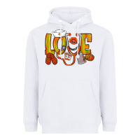 White Thanksgiving love Nurse Heavyweight Hoodie - NancyCooperArtShop