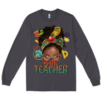 Smoke math teacher life afro messy bun Long Sleeve Tee - NancyCooperArtShop