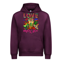 Mauve Wine Love Mexico Cold Drink Frappe Urban Hoodie - FaDigitalArtStudio