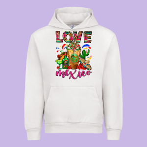 Love Mexico Cold Drink Frappe Urban Hoodie Designed By Fadigitalartstudio