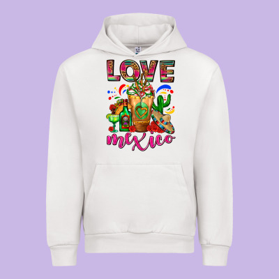 Love Mexico Cold Drink Frappe Urban Hoodie Designed By Fadigitalartstudio
