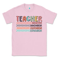 Bubblegum Pink retro teacher Classic Tee - MaliasSmallBusiness