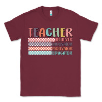 Burgundy retro teacher Classic Tee - MaliasSmallBusiness
