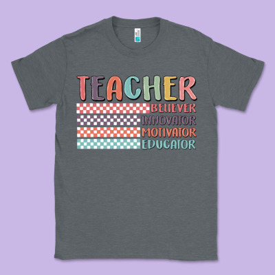 Retro Teacher Classic Tee Designed By Maliassmallbusiness