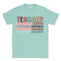 Seafoam retro teacher Classic Tee - MaliasSmallBusiness