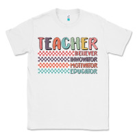 White retro teacher Classic Tee - MaliasSmallBusiness