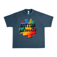 Midnight Navy autism advocate Urban Heavy Tee - MaliasSmallBusiness