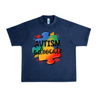 Navy autism advocate Urban Heavy Tee - MaliasSmallBusiness