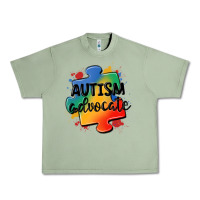 Oil Green autism advocate Urban Heavy Tee - MaliasSmallBusiness