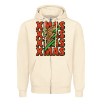 Sandshell xmas lightning bolt Zipper Hoodie - Jasminsmagicworld