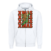 White xmas lightning bolt Zipper Hoodie - Jasminsmagicworld