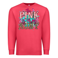 Cardinal The pink is for my Aunt Cancer Awareness Premium Sweatshirt - HowdyJamesFarm