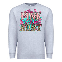 Heather Grey The pink is for my Aunt Cancer Awareness Premium Sweatshirt - HowdyJamesFarm