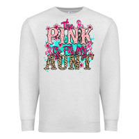 Oatmeal Heather The pink is for my Aunt Cancer Awareness Premium Sweatshirt - HowdyJamesFarm