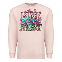 Pale Pink The pink is for my Aunt Cancer Awareness Premium Sweatshirt - HowdyJamesFarm