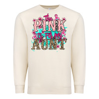 Sandshell The pink is for my Aunt Cancer Awareness Premium Sweatshirt - HowdyJamesFarm